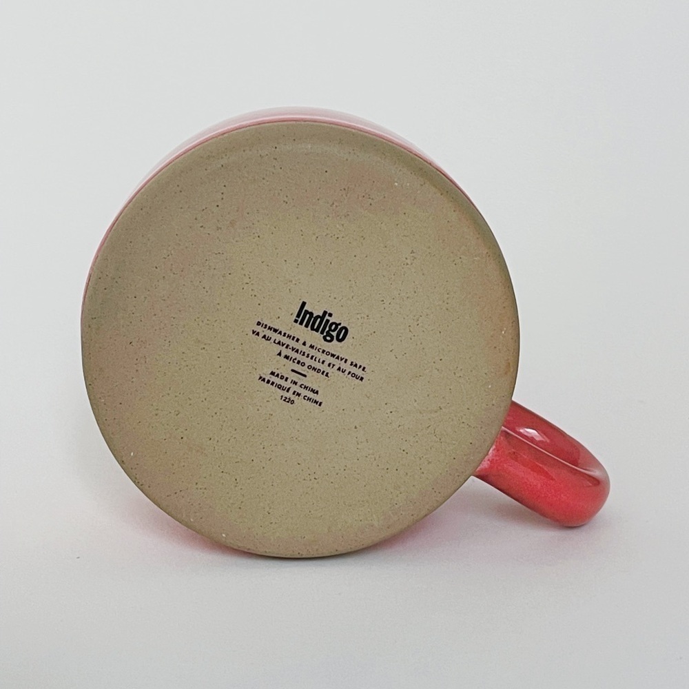 Pink Stoneware Mug with Natural Speckled Base | Rustic Ceramic Coffee Cup - Picture 4 of 7